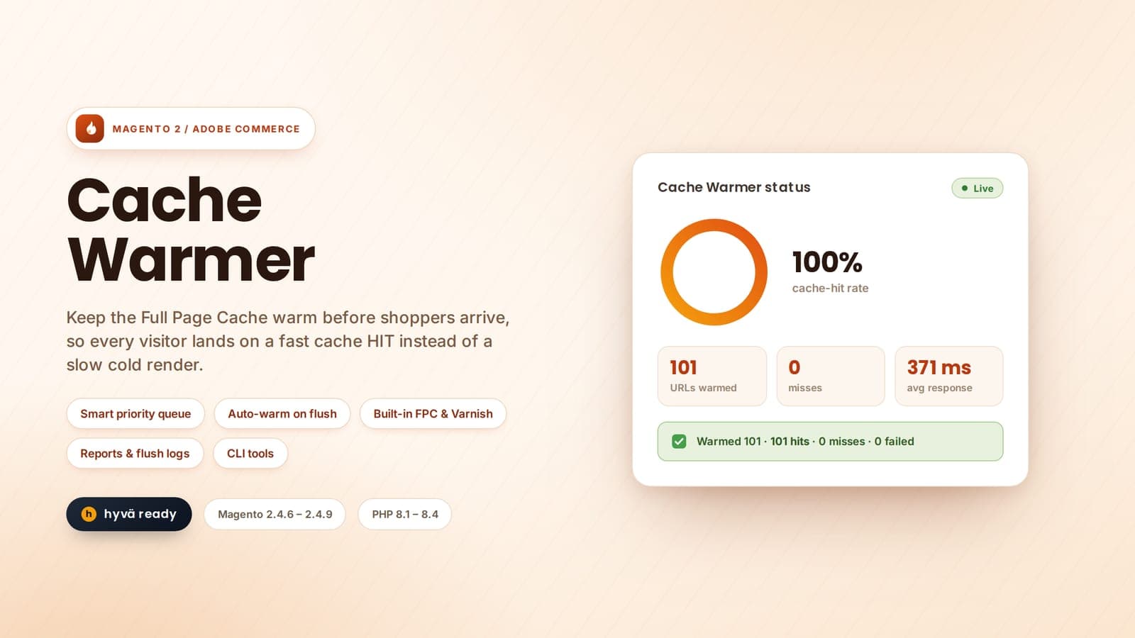 Cache Warmer — keep Magento Full-Page Cache warm automatically