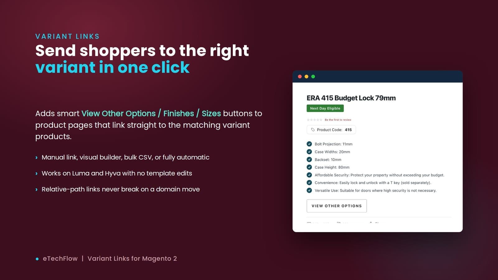 Variant Links — send shoppers to the right variant in one click on Magento 2